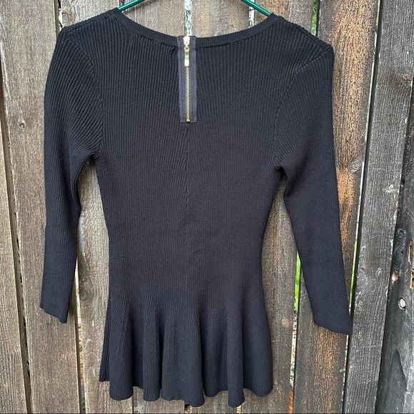Catherine Malandrino Ribbed Knit Peplum Sweater Sz S - Picture 11 of 11
